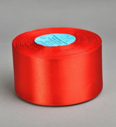 Лента ADL-108A, красная светлая, сатин, 90мм x 100м