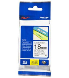 Brother белая плёнка для наклеек с черным шрифтом, 18 мм x 8 м