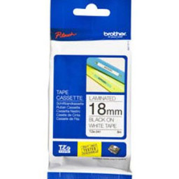 Brother белая плёнка для наклеек с черным шрифтом, 18 мм x 8 м