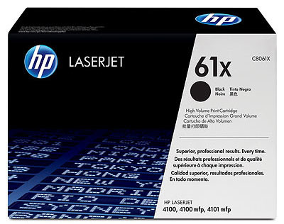 Тонер-картридж HP 61X (black), 10000 стр.