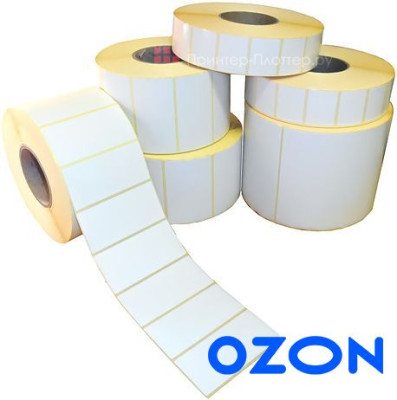 Этикет-лента Fasson, полуглянец, 75 x 120 мм, 300 шт.