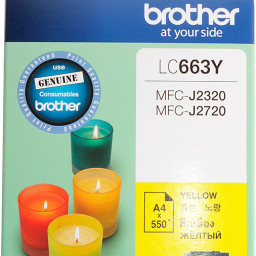 Картридж Brother LC663Y (yellow), 550 стр.