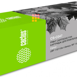 Картридж лазерный Cactus CS-C047 черный (1600стр.) для Canon LBP112/LBP113W