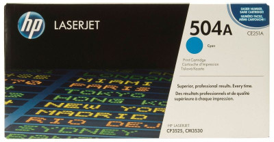 Тонер-картридж HP 504A (cyan), 7000 стр.