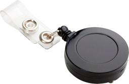 Office Kit держатели для бейджа, пропуска, с рулеткой, черный, 50 шт.