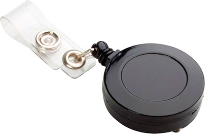 Office Kit держатели для бейджа, пропуска, с рулеткой, черный, 50 шт.