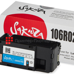 Тонер-картридж SAKURA 106R02760 для Xerox WorkCentre 6027/6025, Phaser 6022/6020 (cyan),  (PP051350)