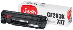 Тонер-картридж SAKURA CF283X/737 для HP LaserJet Pro, Canon i-SENSYS (black), 2200 стр. (PP052276)