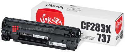 Тонер-картридж SAKURA CF283X/737 для HP LaserJet Pro, Canon i-SENSYS (black), 2200 стр. (PP052276)