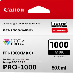 Картридж Canon PFI-1000MBK (matte black) 80 мл