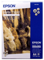 Бумага Epson Matte Paper Heavyweight, матовая, A4 (210 x 297 мм), 167 г/кв.м (50 листов)