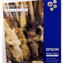 Бумага Epson Matte Paper Heavyweight, матовая, A4 (210 x 297 мм), 167 г/кв.м (50 листов)