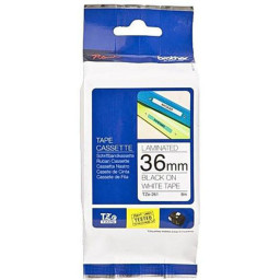 Brother белая плёнка для наклеек с черным шрифтом, 36 мм x 8 м