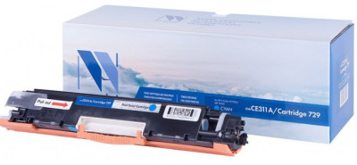 Картридж NVP совместимый NV-CE311A/NV-729 Cyan для HP Color LaserJet CP1025/ CP1025nw/ M275/ CP1025/ CP1025nw/ 100 M175a/ 100 M175nw/ LBP 7010 i-Sensys/ 7010C i-Sensys/ 7018 i-Sensys/ 7018C i-Sensys (1000k)
