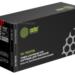Картридж лазерный Cactus CS-TN2275S черный (2600стр.) для Brother HL 2240/2240R/2250/2250DN/2250DNR