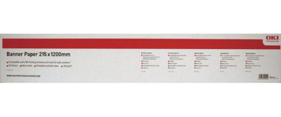 Бумага OKI Banner Paper, A4 (215 x 1200 мм), 160 г/кв.м (40 листов)