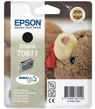 Картридж Epson DURABrite Ultr Ink T0611 (black), 8 мл