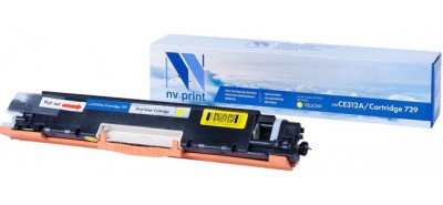 Картридж NVP совместимый NV-CE312A/NV-729 Yellow для HP Color LaserJet CP1025/ CP1025nw/ M275/ CP1025/ CP1025nw/ 100 M175a/ 100 M175nw/ LBP 7010 i-Sensys/ 7010C i-Sensys/ 7018 i-Sensys/ 7018C i-Sensys (1000k)