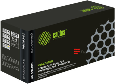 Тонер-картридж Cactus Toner CS-C057BK для Canon i-SENSYS (black), 3100 стр.