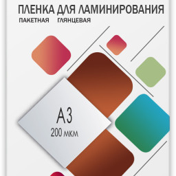Пленка для ламинирования пакетная Гелеос, 303 x 426 мм, 200 мкм, глянцевая, 100 шт.