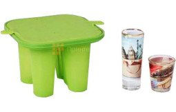 Bulros силиконовая форма для 4 высоких и низких стеклянных рюмок