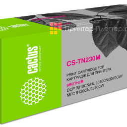 Картридж лазерный Cactus CS-TN230M пурпурный (1400стр.) для Brother HL-3040/3070/DCP-9010/MFC-9120/9320