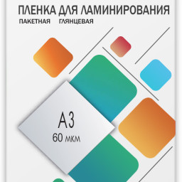 Пленка для ламинирования пакетная Гелеос, 303 x 426 мм, 60 мкм, глянцевая, 100 шт.