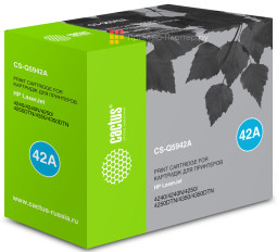 Картридж лазерный Cactus CS-Q5942A черный (10000 стр.) для HP LJ 4250/4350