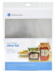Silhouette серебристая самоклеящаяся бумага А4, 8 листов
