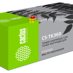 Картридж лазерный Cactus CS-TK360 черный (20000 стр.) для Kyocera Mita FS 4020/4020DN