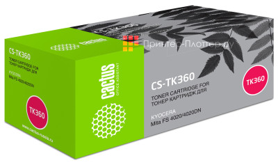 Картридж лазерный Cactus CS-TK360 черный (20000 стр.) для Kyocera Mita FS 4020/4020DN