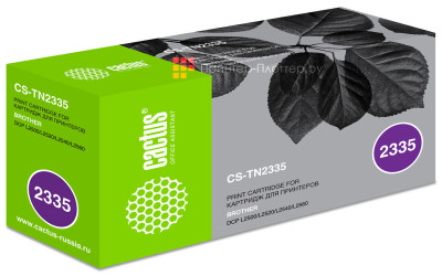 Картридж лазерный Cactus CS-TN2335 черный (1200стр.) для Brother DCP L2500/L2520/L2540/L2560