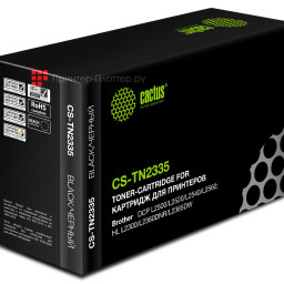 Картридж лазерный Cactus CS-TN2335 черный (1200стр.) для Brother DCP L2500/L2520/L2540/L2560