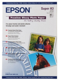 Бумага Epson Premium Glossy Photo Paper, глянцевая, A3+ (329 x 483 мм), 255 г/кв.м (20 листов)
