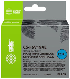 Картридж Cactus Cartridge CS-F6V19AE для HP DeskJet (black), 18 мл