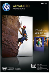 Бумага HP Advanced Glossy Photo Paper, глянцевая, 10 x 15 см (100 x 150 мм), 250 г/кв.м (25 листов)