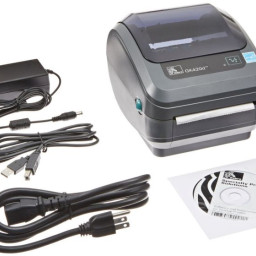 Термопринтер Zebra GK420d 203 DPI, EU/UK Cords, RS232, LPT, USB, диспенсер