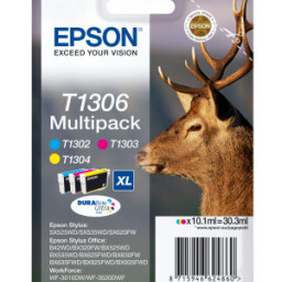 Картридж Epson DURABrite Ultra Ink T1306 набор (С,M,Y), 3 x 10,1 мл