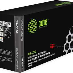 Тонер-картридж Cactus Toner CS-C070 для Canon i-SENSYS (black), 3000 стр.