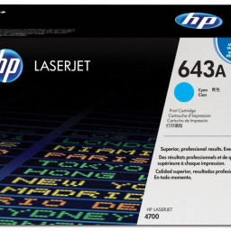 Тонер-картридж HP 643A (cyan), 10000 стр.