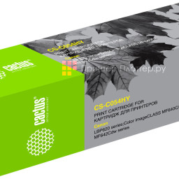 Картридж лазерный Cactus CS-C054HY желтый (2300стр.) для Canon LBP 621Cw/623Cdw/641Cw/643Cdw