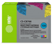 Картридж струйный Cactus CS-C8766 №135 многоцветный (18 мл) для HP DJ 5743/6543/6843/DJ 6213/7313/7413/6313/7213/7313/7413/K7103/PS 2573/2613/2713/8053/8153/8453/8753/D5063/Pro B8353