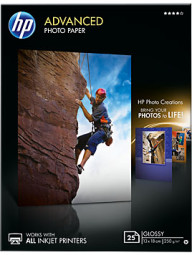 Бумага HP Advanced Glossy Photo Paper, глянцевая, 13 x 18 см (130 x 180 мм), 250 г/кв.м (25 листов)