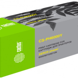 Картридж лазерный Cactus CS-PH6000Y 106R01633 желтый (1000 стр.) для Xerox Phaser 6000/6010