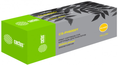 Картридж лазерный Cactus CS-PH6000Y 106R01633 желтый (1000 стр.) для Xerox Phaser 6000/6010