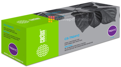 Картридж лазерный Cactus CS-TN241C голубой (1400стр.) для Brother HL-3170CDW