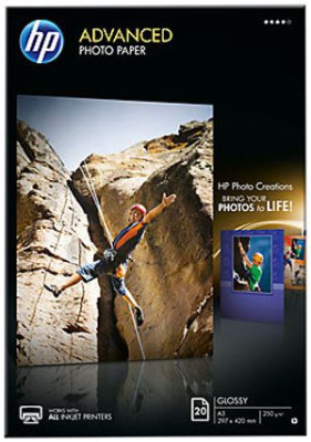 Бумага HP Advanced Glossy Photo Paper, глянцевая, A3 (297 x 420 мм), 250 г/кв.м (20 листов)