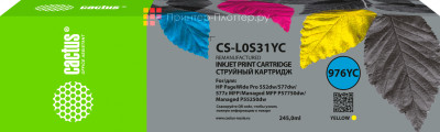 Картридж Cactus Cartridge CS-L0S31YC для HP PageWide Managed P55250dw, P57750dw (yellow), 245 мл
