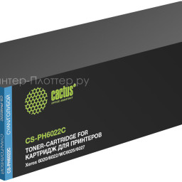 Картридж лазерный Cactus CS-PH6022C 106R02760 голубой (1000 стр.) для Xerox Phaser 6020/6022/WC6025/6027