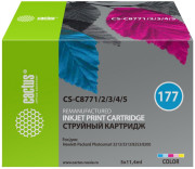 Картридж струйный Cactus CS-C8771/2/3/4/5 №177 голубой/пурпурный/желтый/светло-голубой/светло-пурпурный набор (11,4 мл) для HP PS 2113/3313/8253/8200